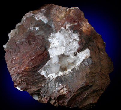 Quartz in Siderite from Roxbury Iron Mine, Mine Hill, Roxbury, Litchfield County, Connecticut