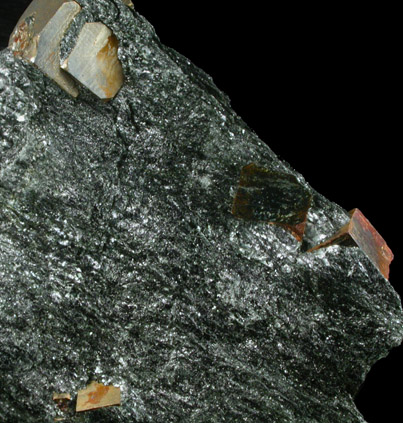 Pyrite in schist from Chester, Windsor County, Vermont