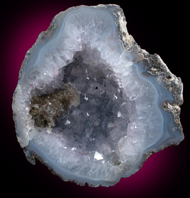 Quartz Geode with Calcite from Las Choyas, Chihuahua, Mexico