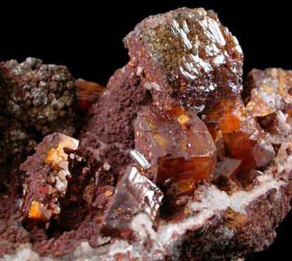 Wulfenite with Descloizite coating from Sierra de Los Lamentos, Chihuahua, Mexico