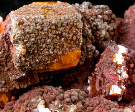 Wulfenite with Descloizite coating from Sierra de Los Lamentos, Chihuahua, Mexico