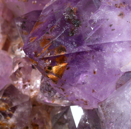 Quartz var. Amethyst with Goethite inclusions from Rio Grande do Sul, Brazil