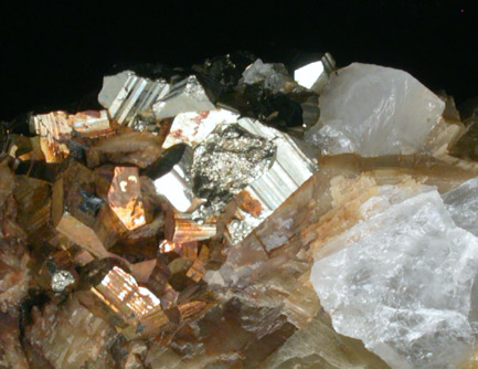 Siderite, Pyrite, Quartz from Roxbury Iron Mine, Mine Hill, Roxbury Station, Litchfield County, Connecticut