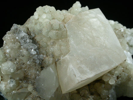 Calcite with Prehnite from Chimney Rock Quarry, Bound Brook, Somerset County, New Jersey
