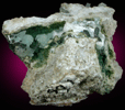 Calcite, Chalcopyrite, Chrysocolla from Chimney Rock Quarry, Bound Brook, Somerset County, New Jersey