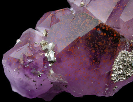 Quartz var. Amethyst with Pyrite from Thunder Bay, Ontario, Canada