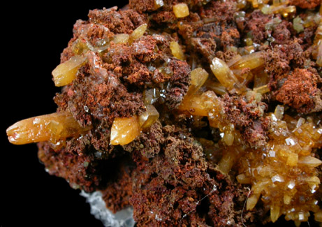 Wulfenite (elongated crystals) from Mina Ojuela, Mapimi, Durango, Mexico