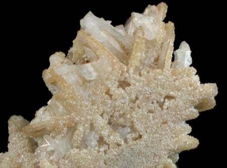 Calcite on Cerussite from Tsumeb Mine, Otavi-Bergland District, Oshikoto, Namibia