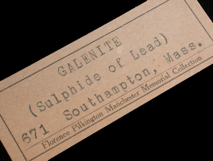 Galena from (Loudville Lead Mines), Southampton, Hampshire County, Massachusetts