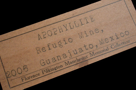 Apophyllite-(KOH) from El Refugio Mine, La Luz, Guanajuato, Mexico