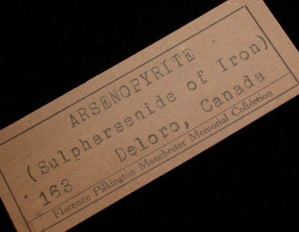 Arsenopyrite from Deloro Mine, Ontario, Canada