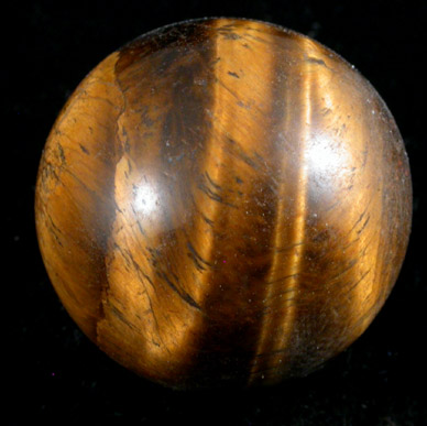 Quartz pseudomorphous after Crocidolite (Tiger-Eye) from headwaters of the Orange River, Griqualand West, South Africa