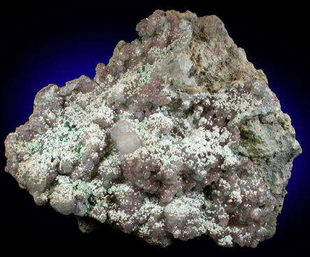 Analcime with Copper inclusions and Apophyllite overgrowth from Phoenix Mine, Keweenaw Peninsula Copper District, Michigan