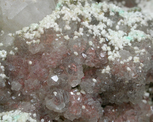 Analcime with Copper inclusions and Apophyllite overgrowth from Phoenix Mine, Keweenaw Peninsula Copper District, Michigan