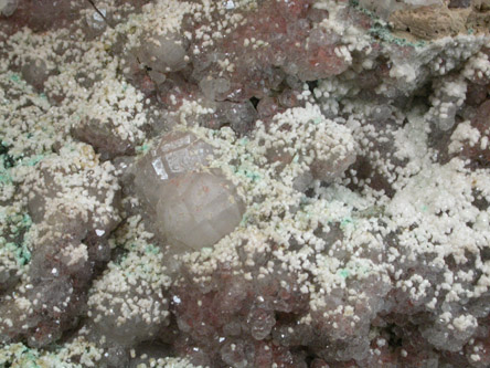 Analcime with Copper inclusions and Apophyllite overgrowth from Phoenix Mine, Keweenaw Peninsula Copper District, Michigan