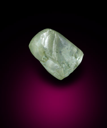 Diamond (0.38 carat pale-green octahedral crystal) from Vaal River Mining District, Northern Cape Province, South Africa