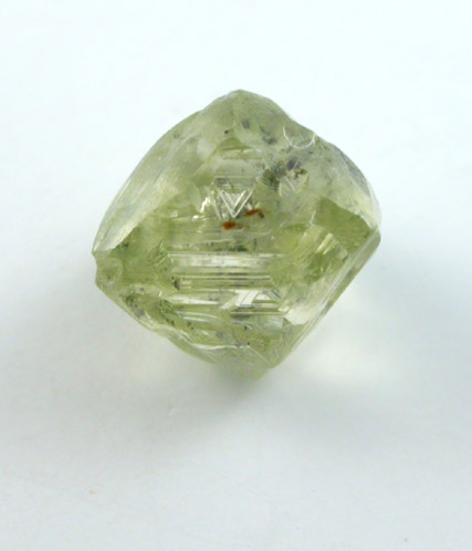 Diamond (0.92 carat pale-green octahedral crystal) from Vaal River Mining District, Northern Cape Province, South Africa