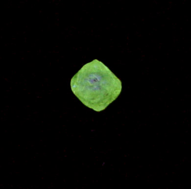 Diamond (0.92 carat pale-green octahedral crystal) from Vaal River Mining District, Northern Cape Province, South Africa