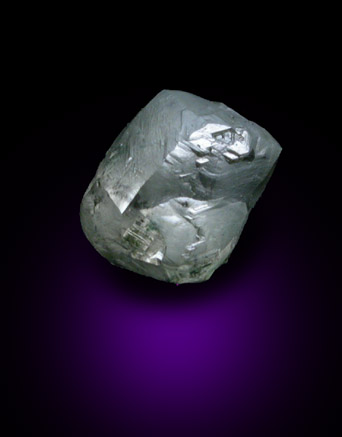 Diamond (0.91 carat irregular crystal with carbon inclusions) from Finsch Mine, Free State (formerly Orange Free State), South Africa