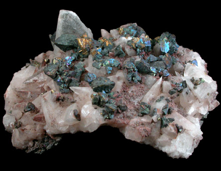 Chalcopyrite on Calcite from Pea Ridge Mine, Washington County, Missouri