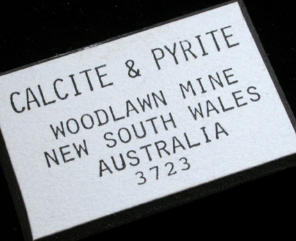 Calcite and Pyrite from Woodlawn Mine, New South Wales, Australia