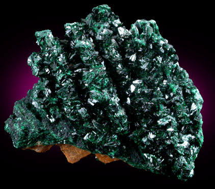 Malachite pseudomorphs after Barite from Mashamba West Mine, 13 km west of Kolwezi, Katanga Copperbelt, Lualaba Province, Democratic Republic of the Congo