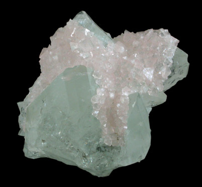 Apophyllite on Datolite from Borosilikatnoye deposit, Dalnegorsk, Primorskiy Kray, Russia