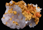 Siderite, Calcite and Quartz var. Amethyst from La Sirena Mine, Level 640, Guanajuato, Mexico