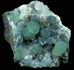 Babingtonite on Prehnite from New Street Quarry, Paterson, Passaic County, New Jersey