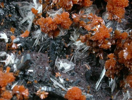 Orpiment, Hutchinsonite, Barite from Quiruvilca District, Santiago de Chuco Province, La Libertad Department, Peru