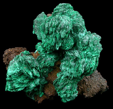 Malachite pseudomorphs after Azurite from Seabra, Bahia, Brazil