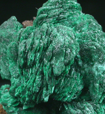 Malachite pseudomorphs after Azurite from Seabra, Bahia, Brazil