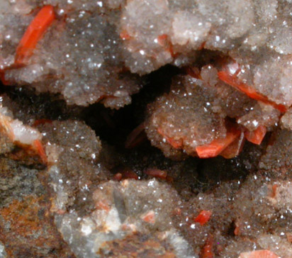 Heulandite-Ca on Quartz from Garrawilla Station, near Gunnedah, New South Wales, Australia