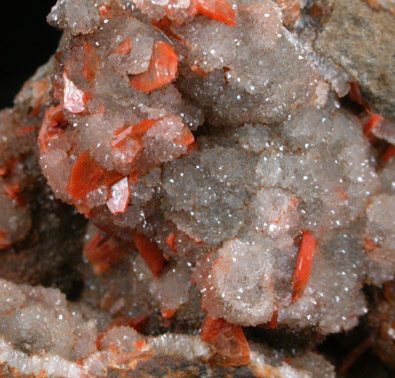 Heulandite-Ca on Quartz from Garrawilla Station, near Gunnedah, New South Wales, Australia