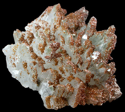 Rhodochrosite on Quartz from Djourhovoi Mine, Laki, Rhodope Mountains, Bulgaria