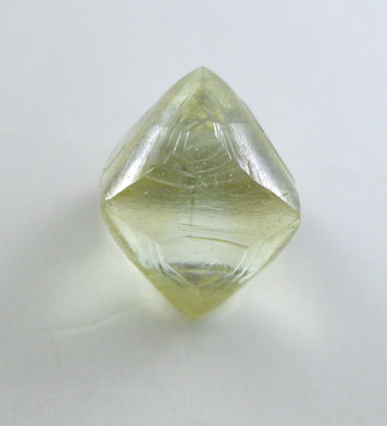 Diamond (1.61 carat intense yellow octahedral crystal) from Premier Mine, Guateng Province (formerly Transvaal), South Africa