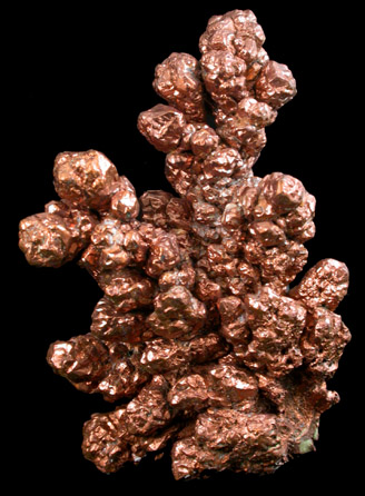 Copper (crystallized) from Houghton County, Keweenaw Peninsula Copper District, Michigan
