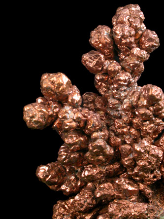 Copper (crystallized) from Houghton County, Keweenaw Peninsula Copper District, Michigan