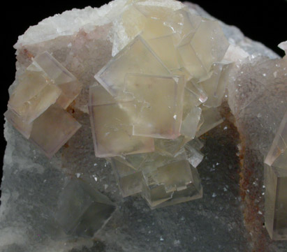 Fluorite on drusy Quartz from Portezuelo, Catamarca Province, Argentina