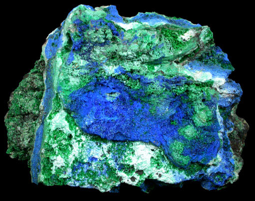 Azurite and Malachite from Lavrion (Laurium) Mining District, Attica Peninsula, Greece