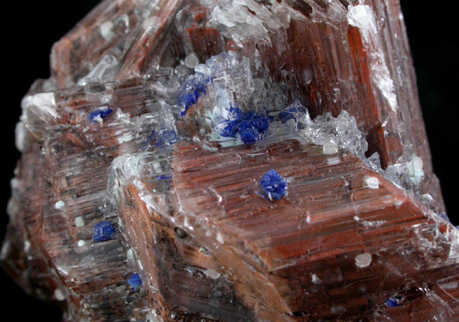 Gypsum with Goethite and Azurite inclusions from Agios Konstandinos, Lavrion (Laurium) Mining District, Attica Peninsula, Greece