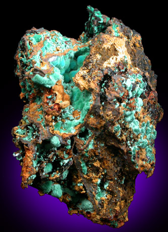 Malachite, Goethite, Siderite from Lavrion (Laurium) Mining District, Attica Peninsula, Greece
