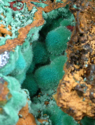 Malachite, Goethite, Siderite from Lavrion (Laurium) Mining District, Attica Peninsula, Greece