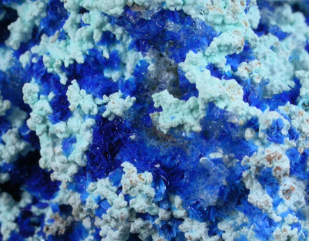 Azurite and Chalcoalumite from Agios Konstandinos, Lavrion (Laurium) Mining District, Attica Peninsula, Greece