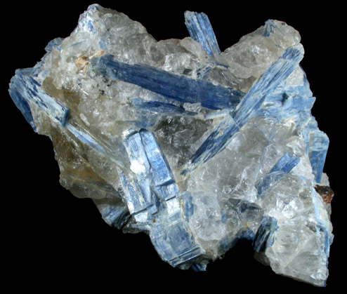 Kyanite in Quartz from Barra do Salinas, Coronel Murta, Minas Gerais, Brazil