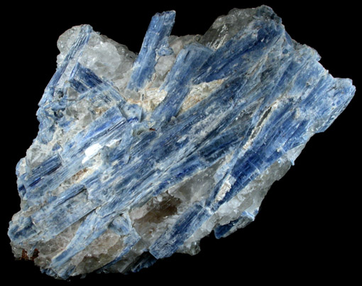 Kyanite in Quartz from Barra do Salinas, Coronel Murta, Minas Gerais, Brazil