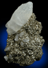 Calcite on Pyrite from La Sirena Mine, Level 690, Guanajuato, Mexico