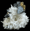 Chalcopyrite on Sphalerite with Quartz from Krushev Dol Mine, Davidkovo, Rhodope Mountains, Bulgaria