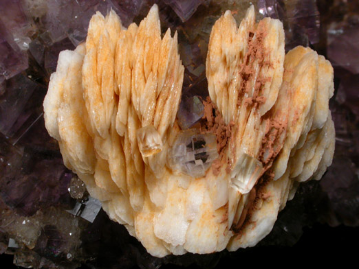 Fluorite with Barite from Caravia-Berbes District, Asturias, Spain