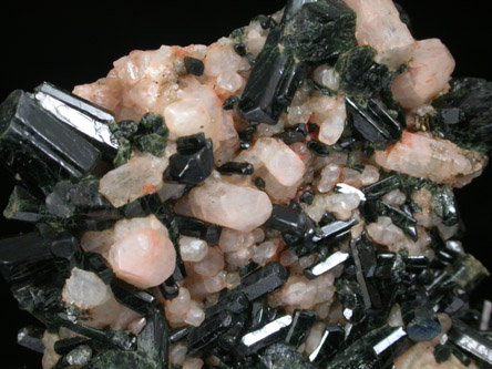 Augite and Scapolite from Yates Mine, Otter Lake, Pontiac County, Qubec, Canada